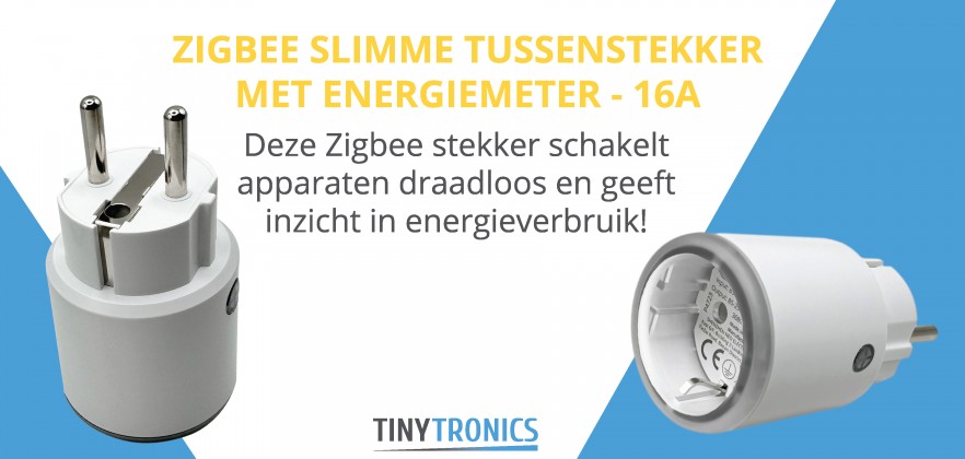 Zigbee Slimme Tussenstekker met Energiemeter - 16A