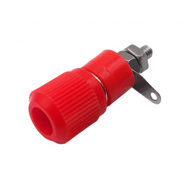 Banaan Chassis met Knop - Female - 4mm - Rood