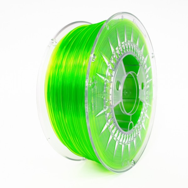 Devil Design PETG Filament 1.75mm - 1kg - Felgroen Transparant