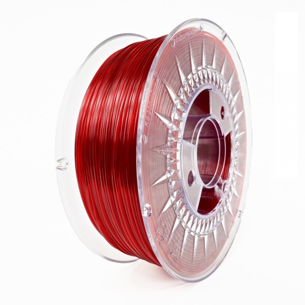 Devil Design PETG Filament 1.75mm - 1kg - Robijnrood Transparant
