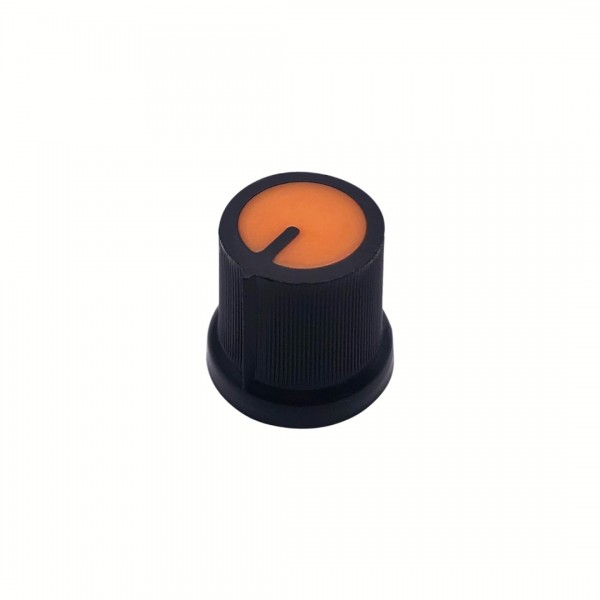 Potentiometer Knob Black-Orange Flat