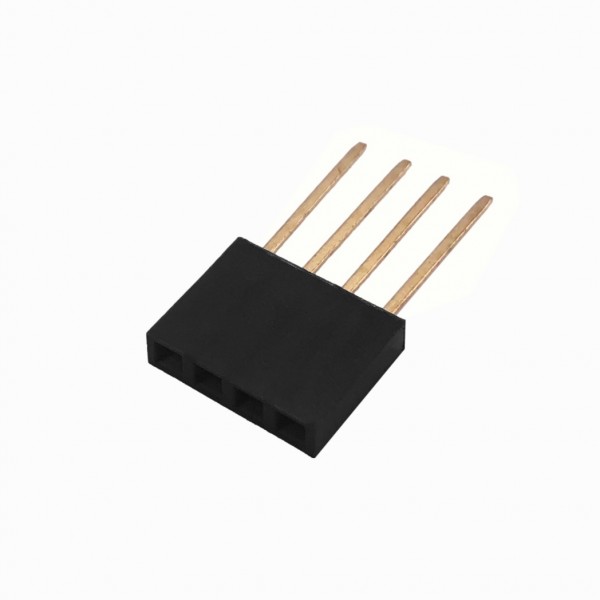 4 Pins header Female - 11mm Pin hoogte