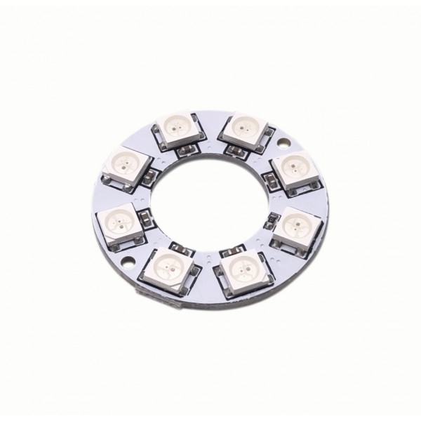 SK6812 Digitale 5050 RGB LED Ring - 8 LEDs - Wit