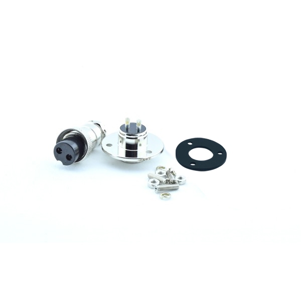 GX16-2 Connector Set - with Mount Plate