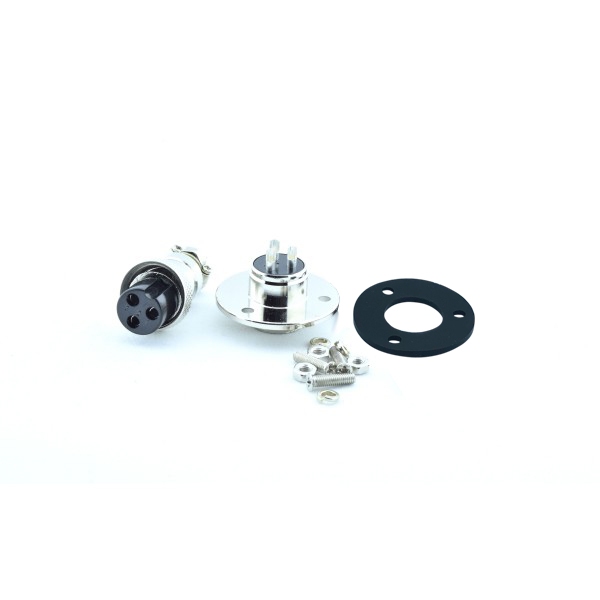 GX16-3 Connector Set - with Mount Plate
