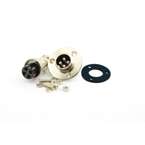 GX16-4 Connector Set - with Mount Plate