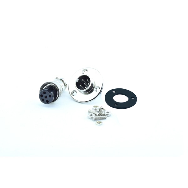GX16-6 Connector Set - with Mount Plate