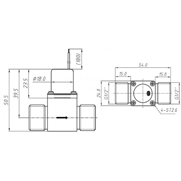 Magneetventiel - Bi-stabiel - 5V - Messing - G1/2