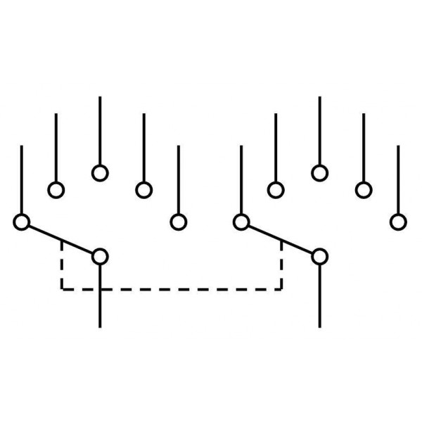 Draaischakelaar - 2x5 Standen