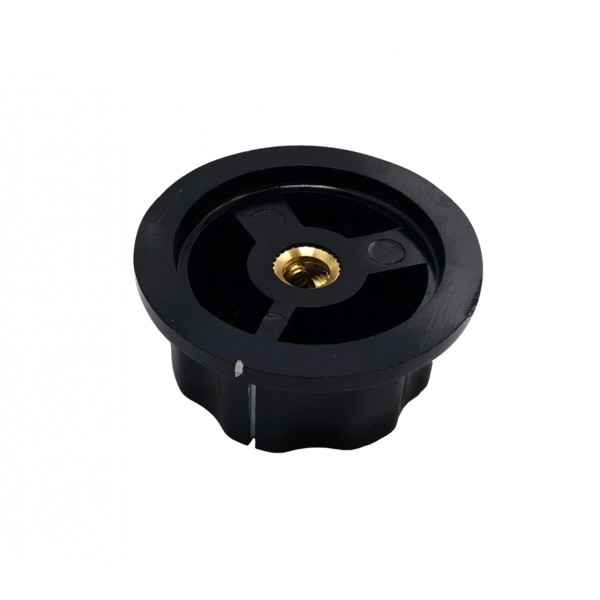 Potentiometer Knob Black-Silver Bakelite - 44.6mm - MF-A05