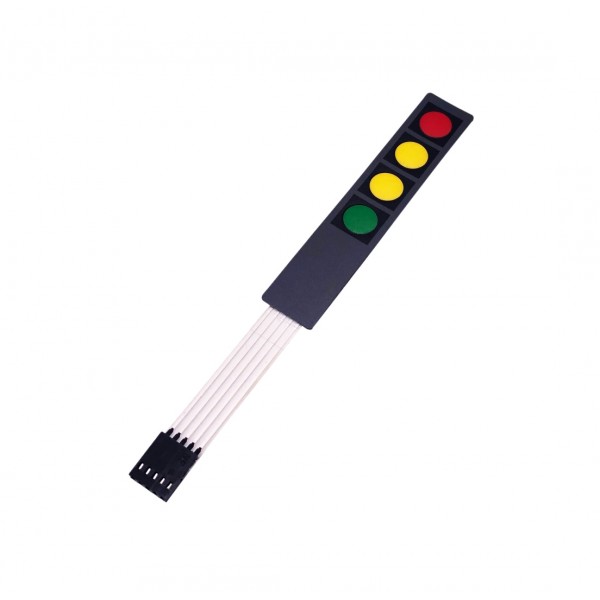 Membraan Keypad - 4 Knoppen - Rood-Geel-Groen