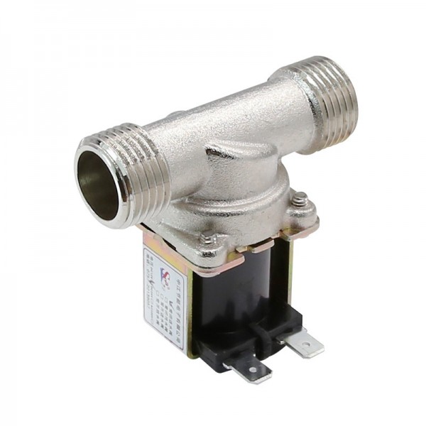 Solenoid Valve - Normally Closed - 12V DC - Nickel - G1/2