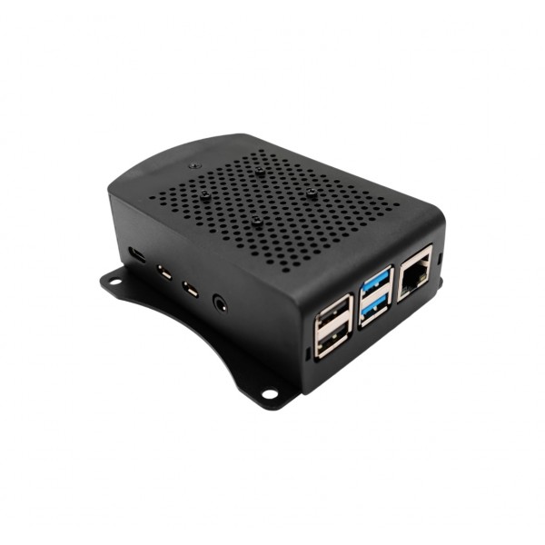 Raspberry Pi 4 Behuizing met Ventilator - Aluminium - Zwart