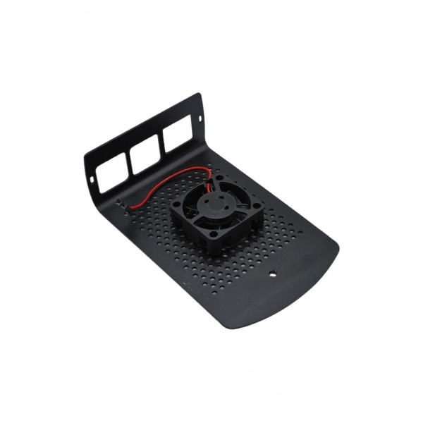 Raspberry Pi 4 Behuizing met Ventilator - Aluminium - Zwart
