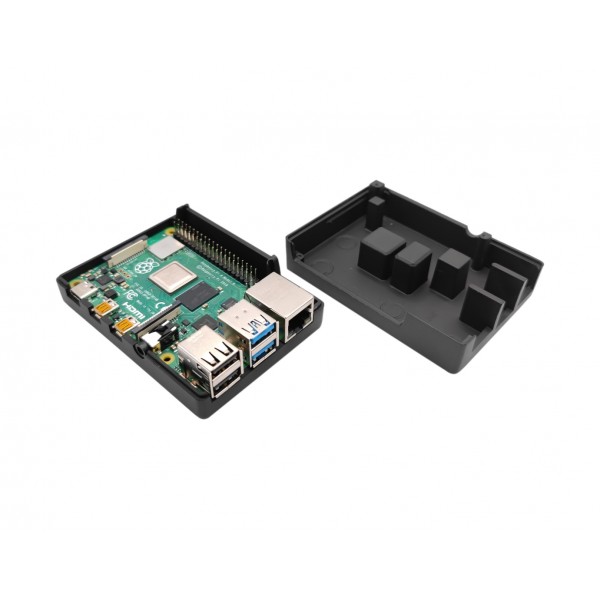 Raspberry Pi 4 Behuizing - Passieve Koeling - Aluminium - Grijs