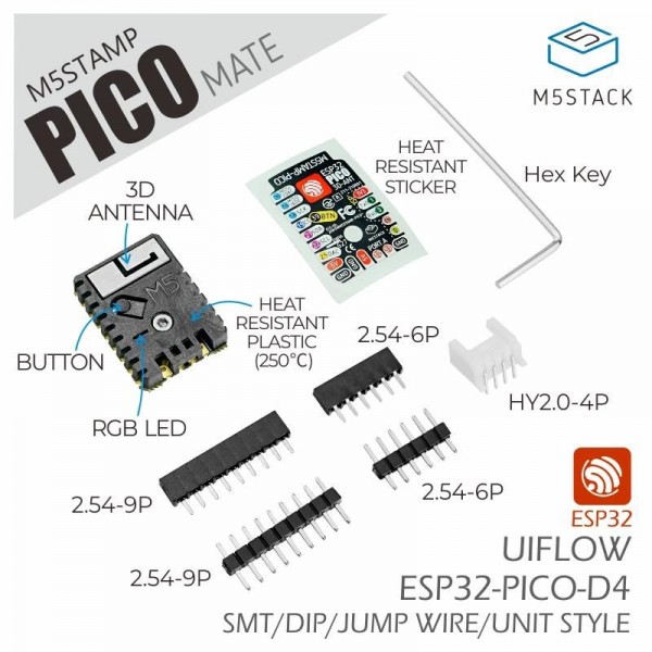 M5Stack M5Stamp Pico Mate - ESP32-PICO-D4