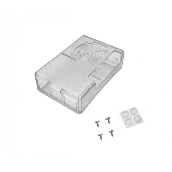 Raspberry Pi 4 Enclosure with Option for Fan - Semi Transparant