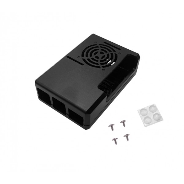 Raspberry Pi 4 Enclosure with Option for Fan - Black