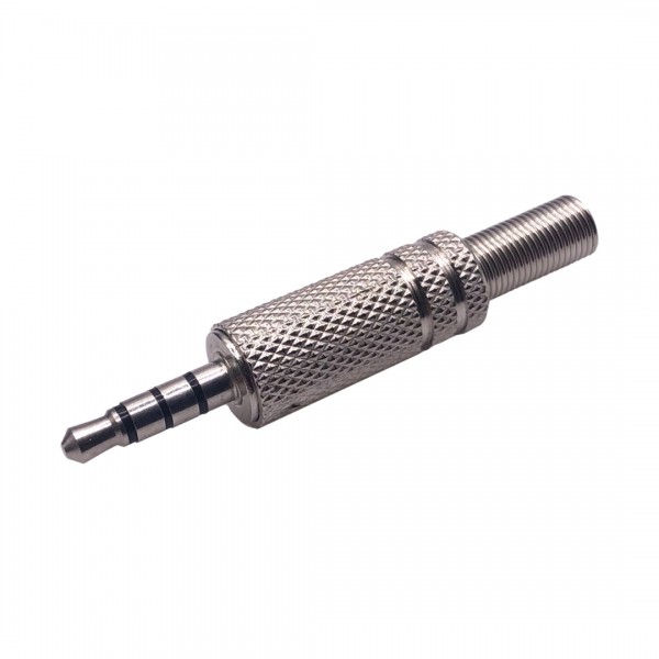 Audio Jack - 3.5mm Male TRRS - Metal - 14mm