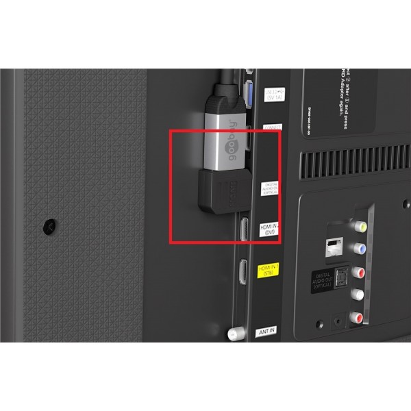 Goobay 51724 Angled HDMI Adapter - 4K 60Hz - 90° Horizontal