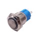 Metalen Drukknop 16mm - Verhoogd - Reset - met 3-6V Groene LED - met Kabel