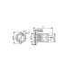Metalen Drukknop 16mm - Verhoogd - Aan-Uit - met 3-6V Blauwe LED - Aan-Uit Symbool