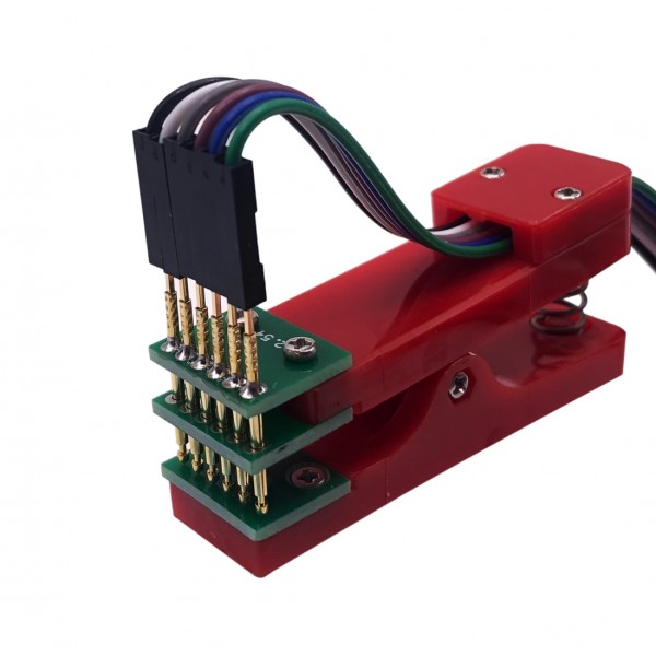 Testsonde met Klem - Pogo Pin 1x6p