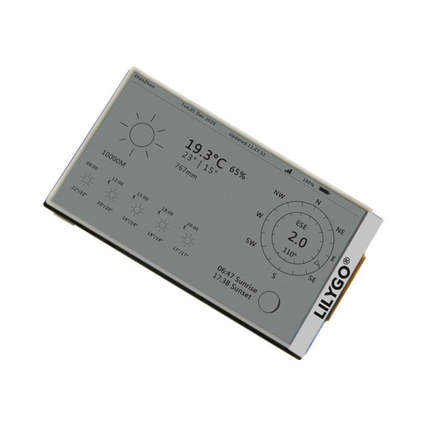 LilyGO TTGO T5 4.7 inch E-paper E-ink ESP32 V3 - with JST-PH Li-Po Connector