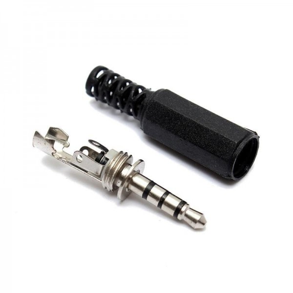 Audio Jack - 3.5mm Male TRRS - Plastic - 15mm