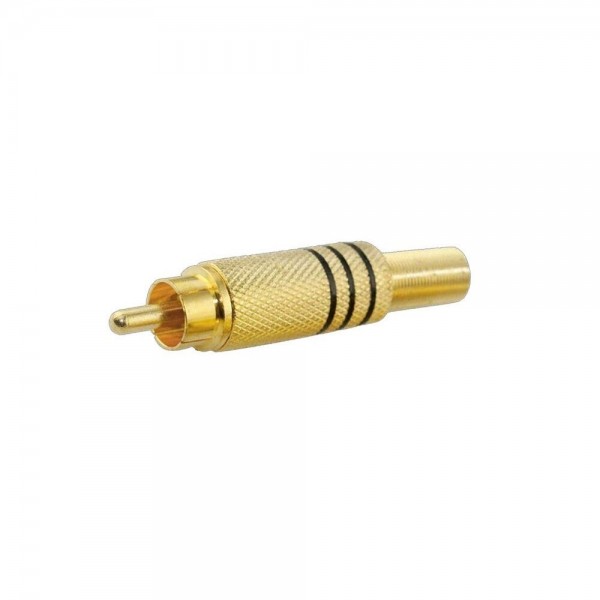 RCA-Tulp-Cinch Connector Male - Zwart - Metaal