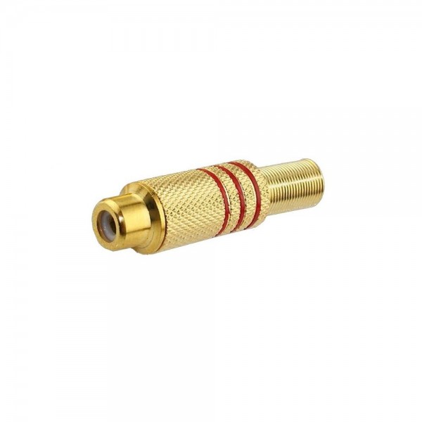 RCA-Cinch Connector Female - Red - Metal