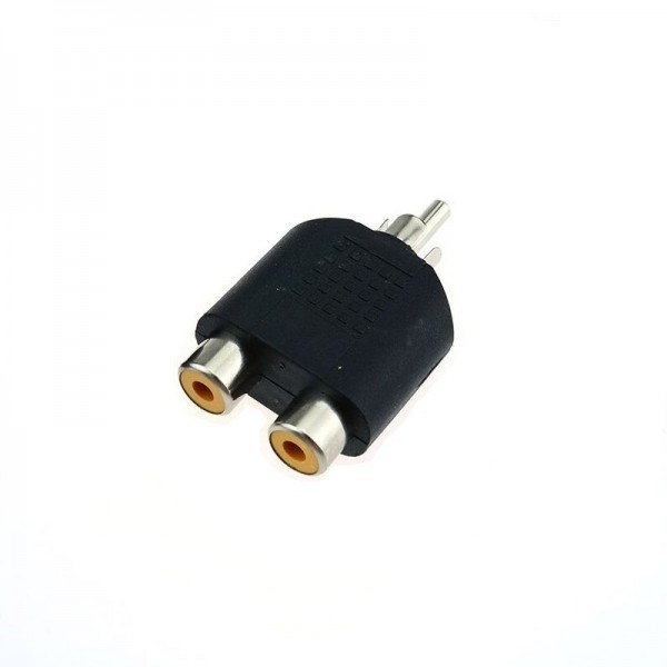 RCA-Cinch Splitter Male to 2x Female - Plastic