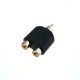 RCA-Cinch Splitter Male to 2x Female - Plastic