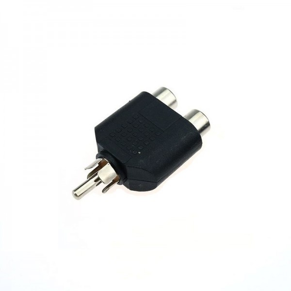 RCA-Cinch Splitter Male to 2x Female - Plastic
