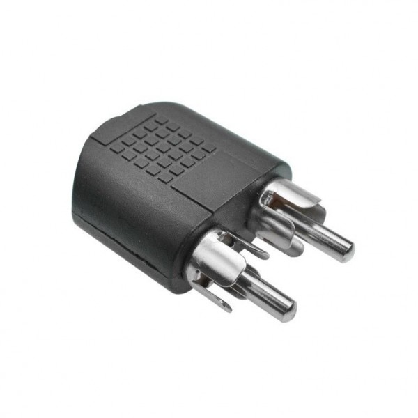 2x RCA-Cinch Male to Audio Jack 3.5mm Female Adapter - Plastic