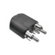 2x RCA-Cinch Male to Audio Jack 3.5mm Female Adapter - Plastic