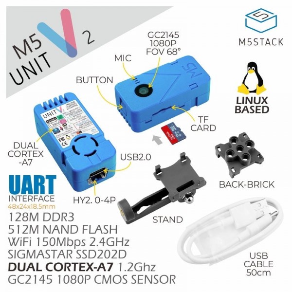 M5Stack AI Camera Unit-V2 - SSD202D