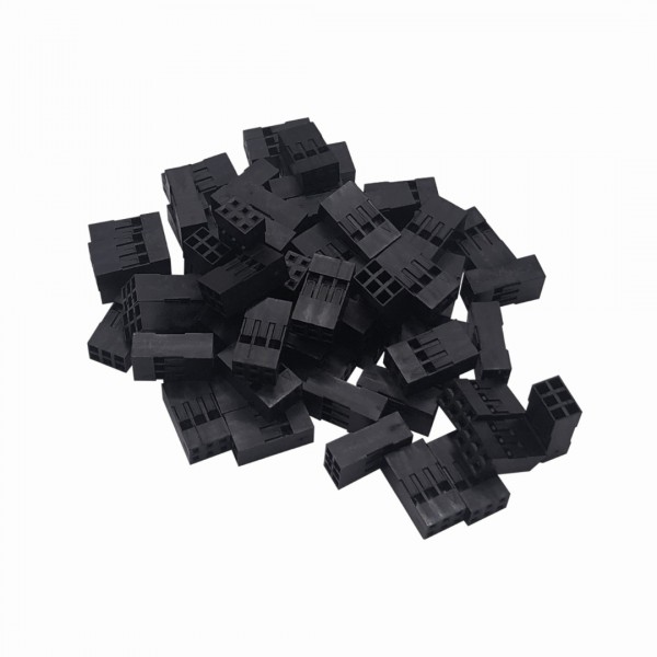DuPont Compatible Plastic Connector Housing - 2x3P - 1000 pieces