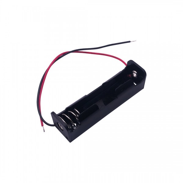 1x 18650 Batterijhouder met Losse Draden - Button Top