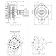 Rotary Switch - 2x6 Positions - with Eye Pins