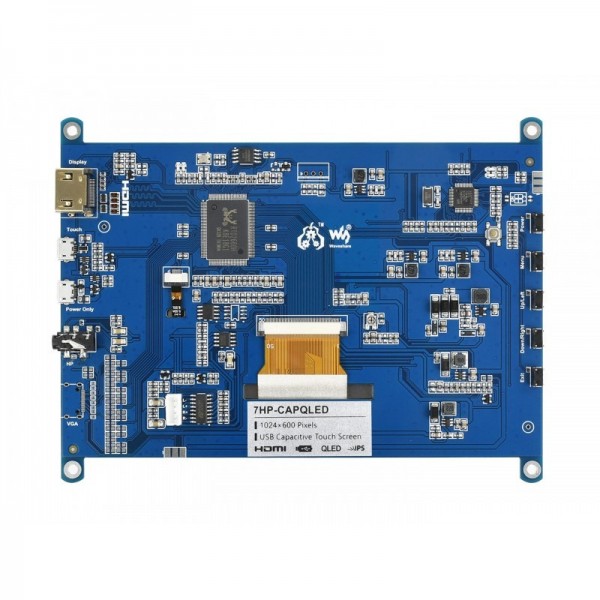Waveshare 7 inch HDMI QLED Display 1024*600 pixels with Touchscreen
