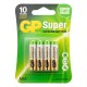 GP Super Alkaline 4x AAA Battery