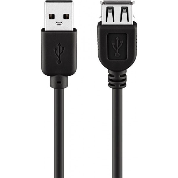 Goobay 93599 USB-A 2.0 Extension Cable - 1.8m - Black