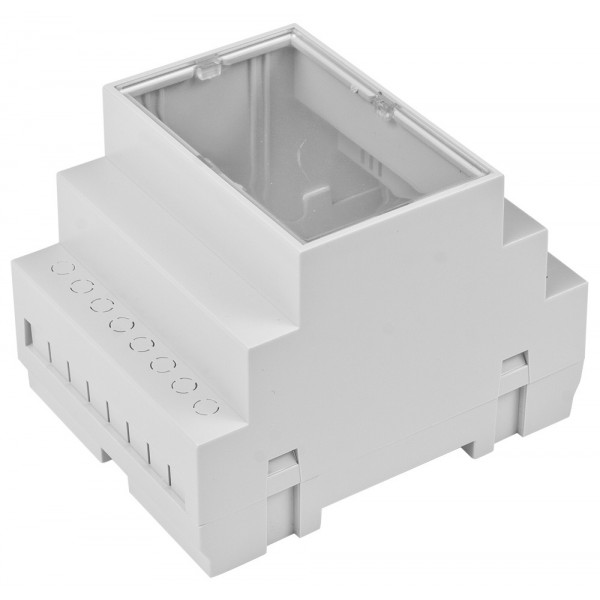 Kradex DIN-Rail Enclosure 4M - Gray - Transparent - Z108JFP ABS V0