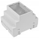 Kradex DIN-Rail Enclosure 4M - Gray - Transparent - Z108JFP ABS V0