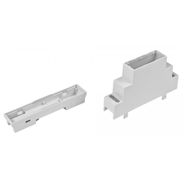 Kradex DIN-Rail Behuizing 1M - Grijs - Transparant - Z105JFP ABS V0
