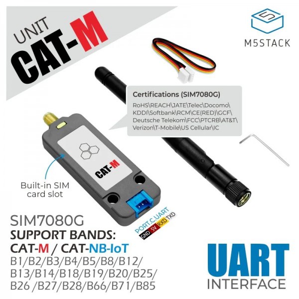 M5Stack Cat-M NB-IoT Unit - SIM7080G