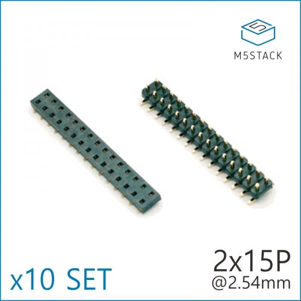 M5Stack 2x15 SMD Pins Header voor M5Core - Male en Female - 10 Paar