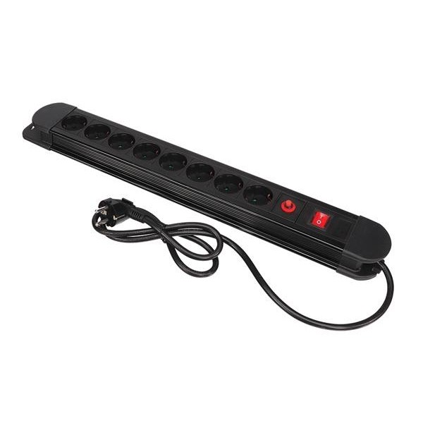 Power Strip 8 Outlets - Overload protection - On-Off Switch - 1.5m