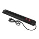 Power Strip 8 Outlets - Overload protection - On-Off Switch - 1.5m